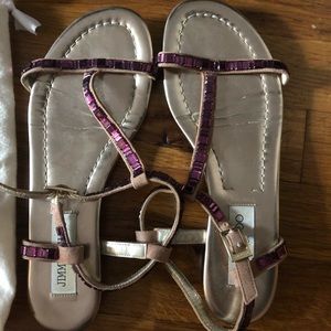 Jimmy Choo Purple and Silver Sandals